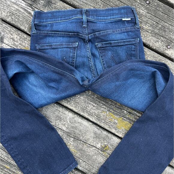 Mother Mid Rise Dazzler Ankle Jeans 25 Now or Never Dark Wash Skinny Denim EUC - Picture 7 of 7